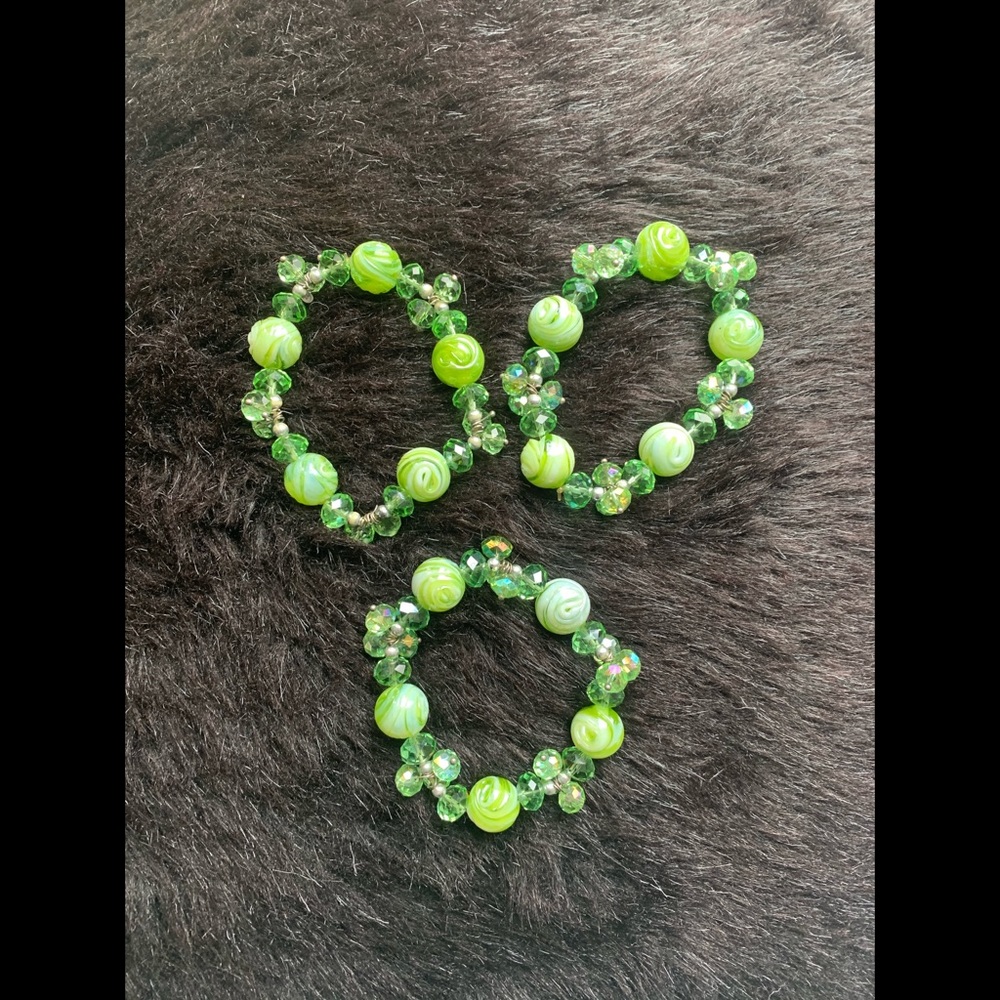 Green Beaded bracelets